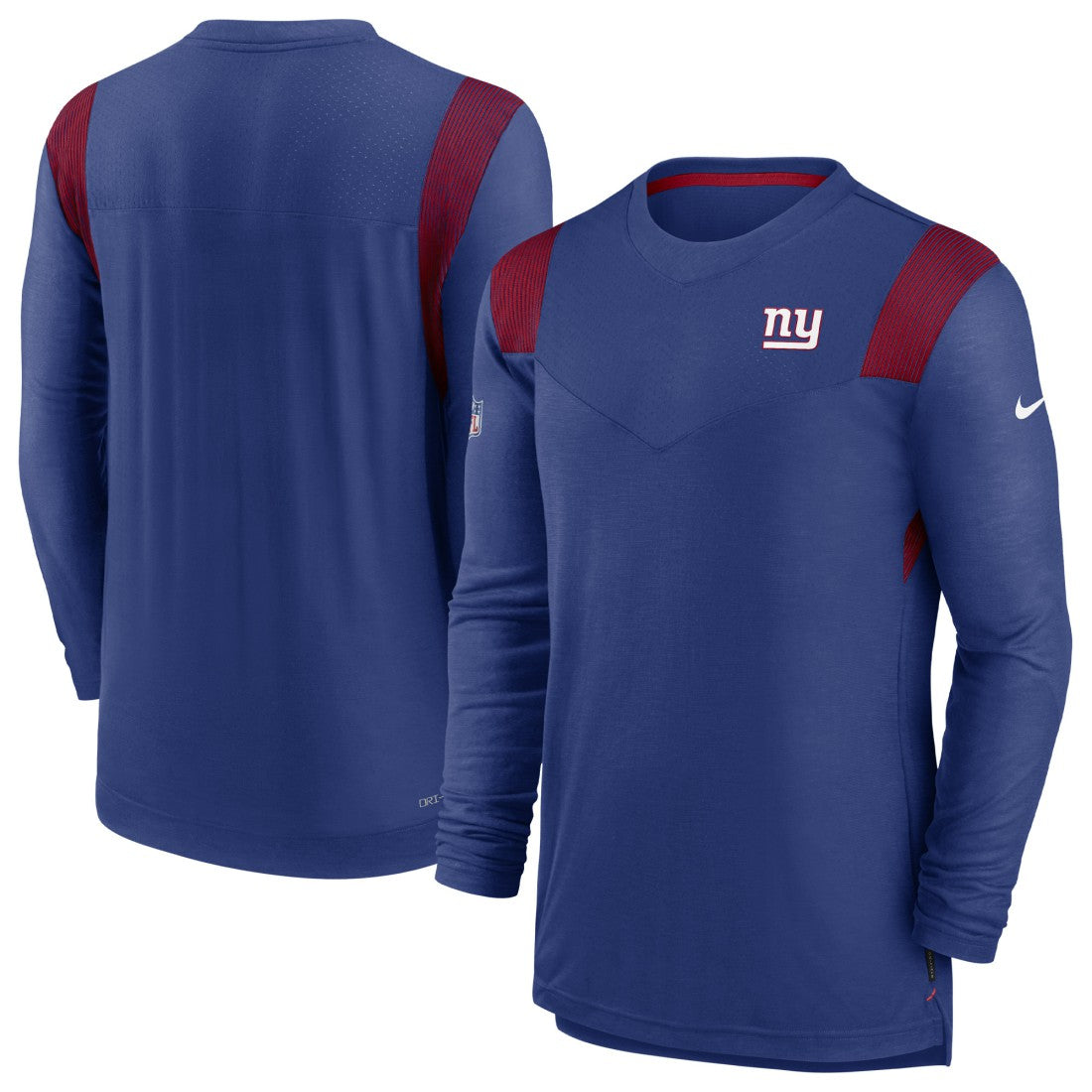 NFL New York Giants Sideline Tonal Logo Performance Player Long Sleeve T-Shirt