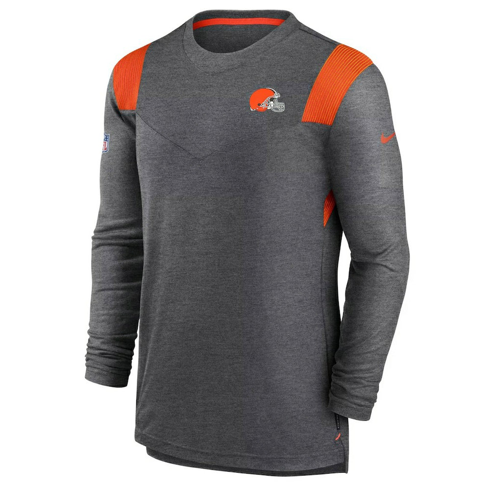 NFL Cleveland Browns Sideline Tonal Logo Performance Player Long Sleeve T-Shirt