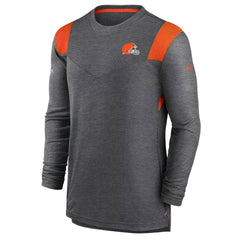 NFL Cleveland Browns Sideline Tonal Logo Performance Player Long Sleeve T-Shirt