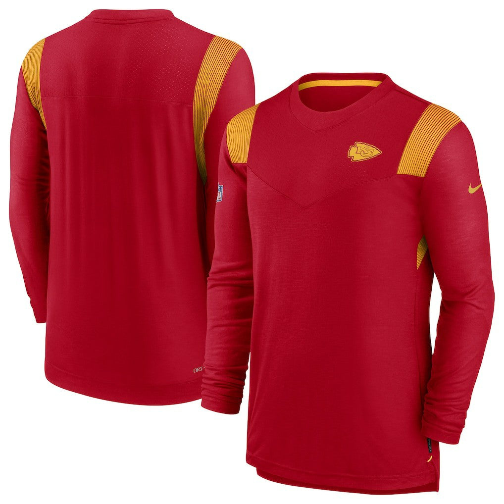 NFL Kansas City Chiefs Sideline Tonal Logo Performance Player Long Sleeve T-Shirt