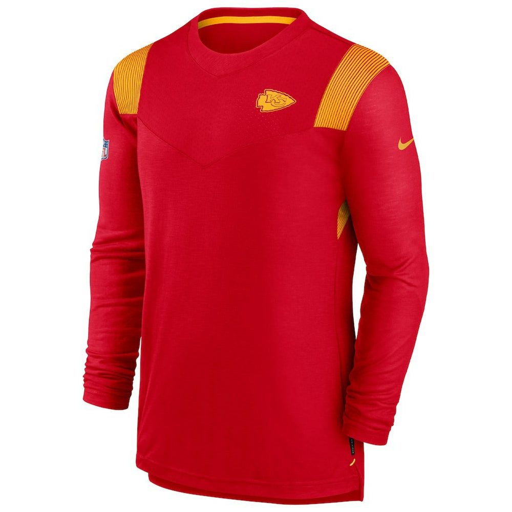 NFL Kansas City Chiefs Sideline Tonal Logo Performance Player Long Sleeve T-Shirt