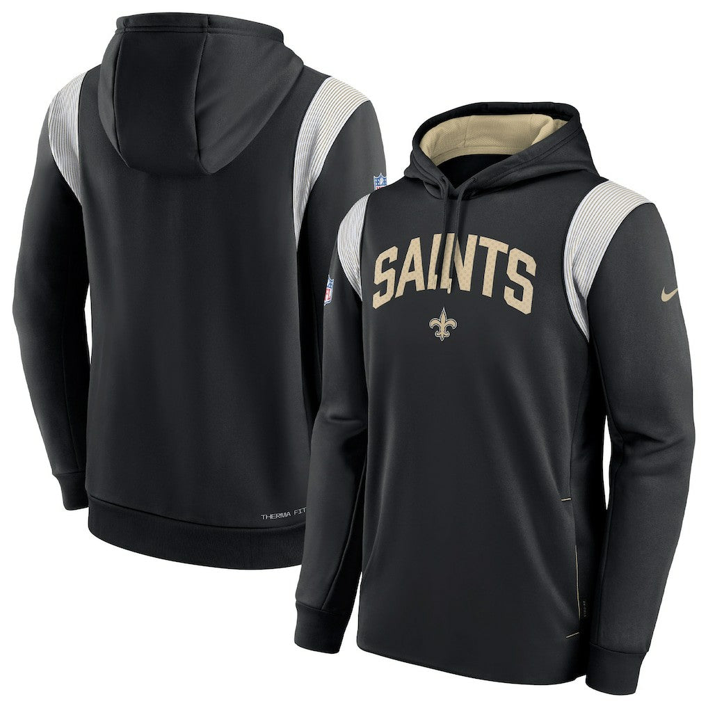 NFL New Orleans Saints Sideline Athletic Stack Performance Pullover Hoodie