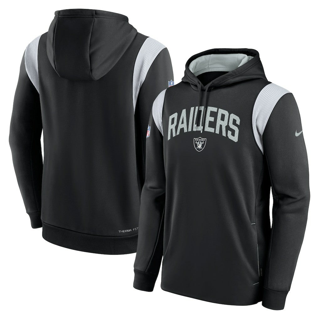 NFL Las Vegas Raiders Sideline Athletic Stack Performance Pullover Hoodie