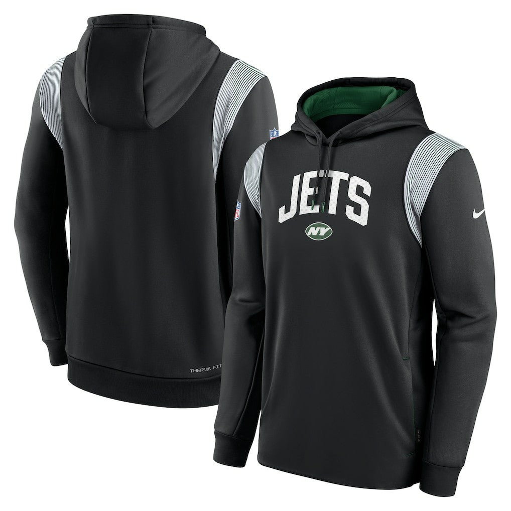NFL New York Jets Sideline Athletic Stack Performance Pullover Hoodie