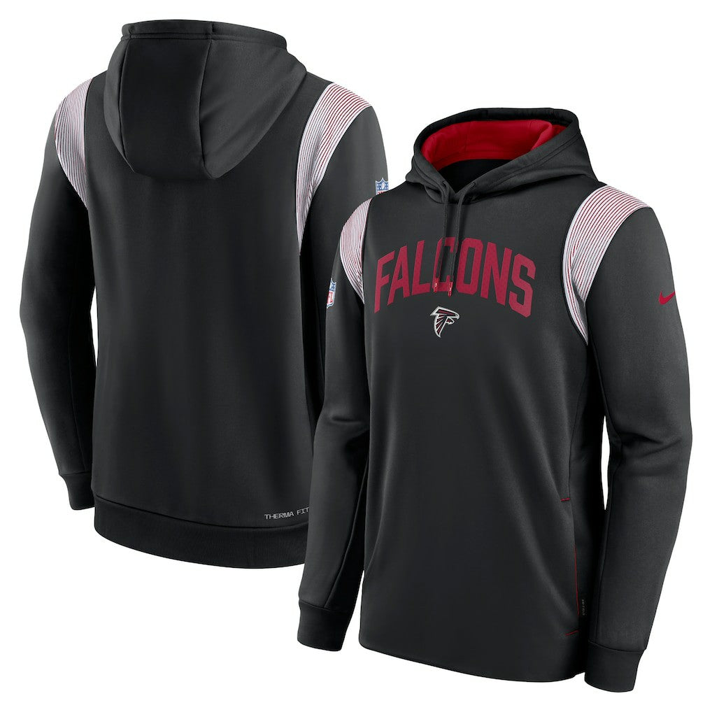 NFL Atlanta Falcons Sideline Athletic Stack Performance Pullover Hoodie
