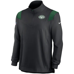NFL New York Jets Sideline Coach Chevron Lockup Quarter-Zip Long Sleeve Top