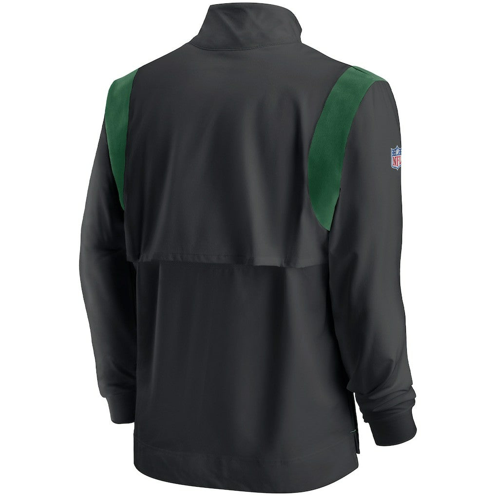NFL New York Jets Sideline Coach Chevron Lockup Quarter-Zip Long Sleeve Top