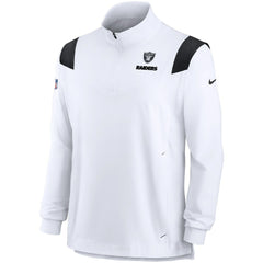 NFL Las Vegas Raiders Sideline Coach Chevron Lockup Quarter-Zip Long Sleeve Top