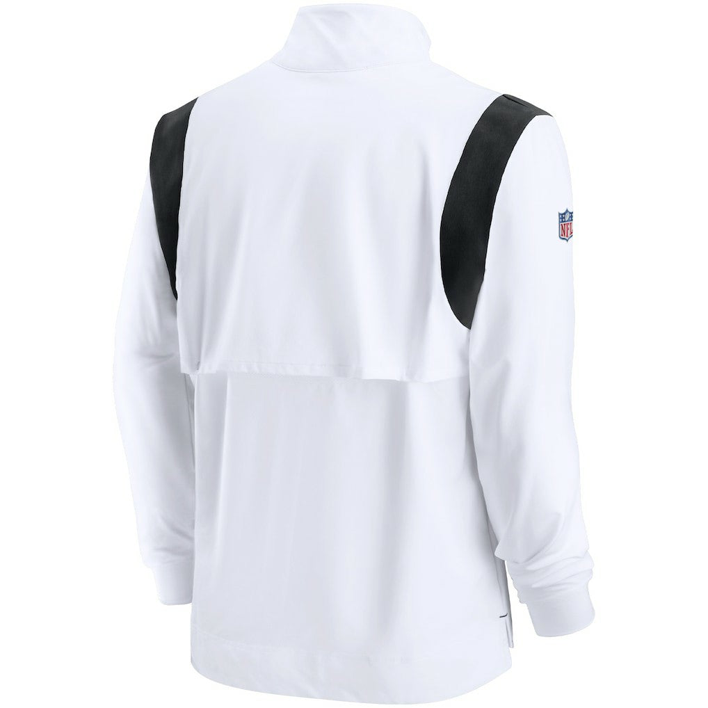 NFL Las Vegas Raiders Sideline Coach Chevron Lockup Quarter-Zip Long Sleeve Top