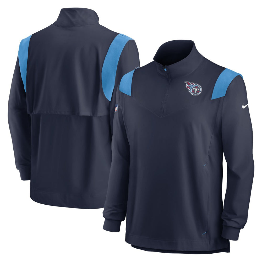 NFL Tennessee Titans Sideline Coach Chevron Lockup Quarter-Zip Long Sleeve Top