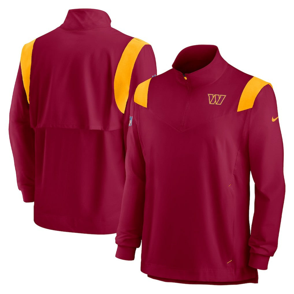 NFL Washington Commanders Sideline Coach Chevron Lockup Quarter-Zip Long Sleeve Top
