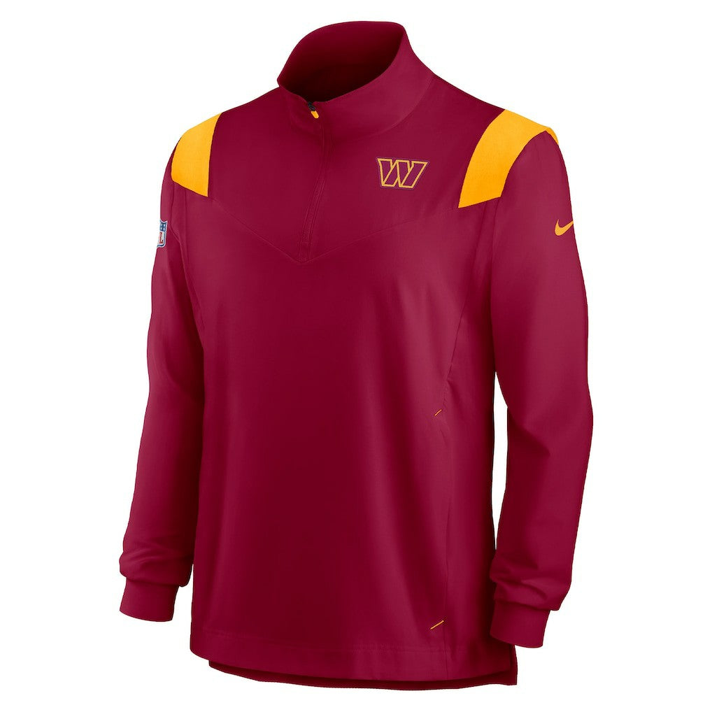 NFL Washington Commanders Sideline Coach Chevron Lockup Quarter-Zip Long Sleeve Top