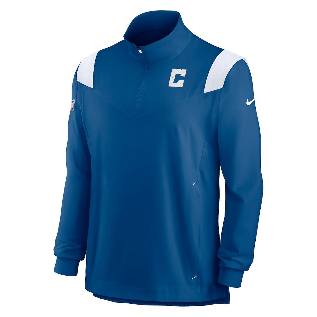 NFL Indianapolis Colts Sideline Coach Chevron Lockup Quarter-Zip Long Sleeve Top