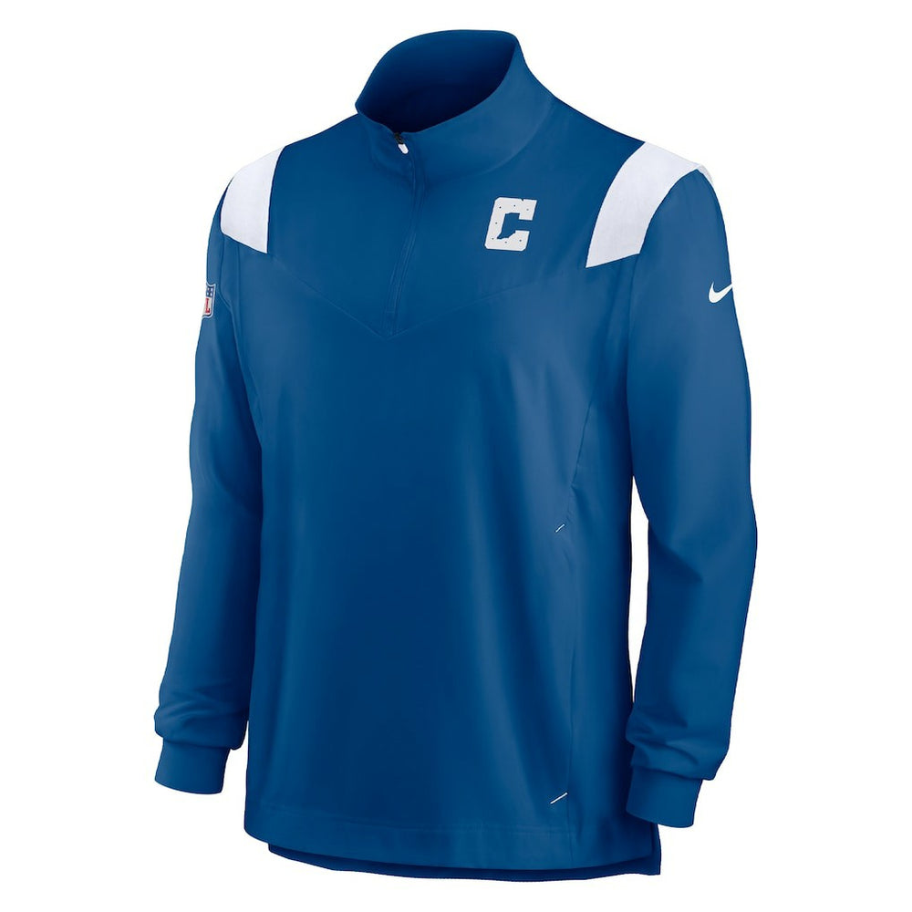 NFL Indianapolis Colts Sideline Coach Chevron Lockup Quarter-Zip Long Sleeve Top