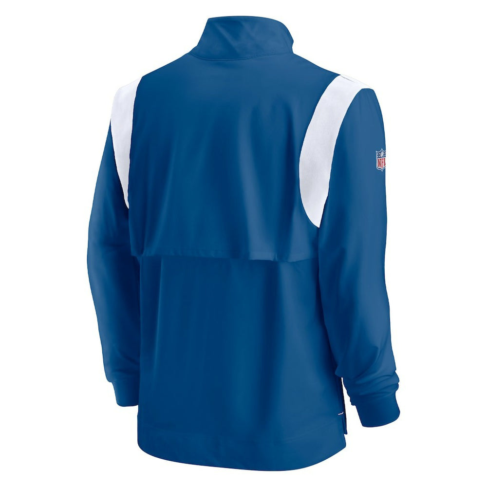 NFL Indianapolis Colts Sideline Coach Chevron Lockup Quarter-Zip Long Sleeve Top