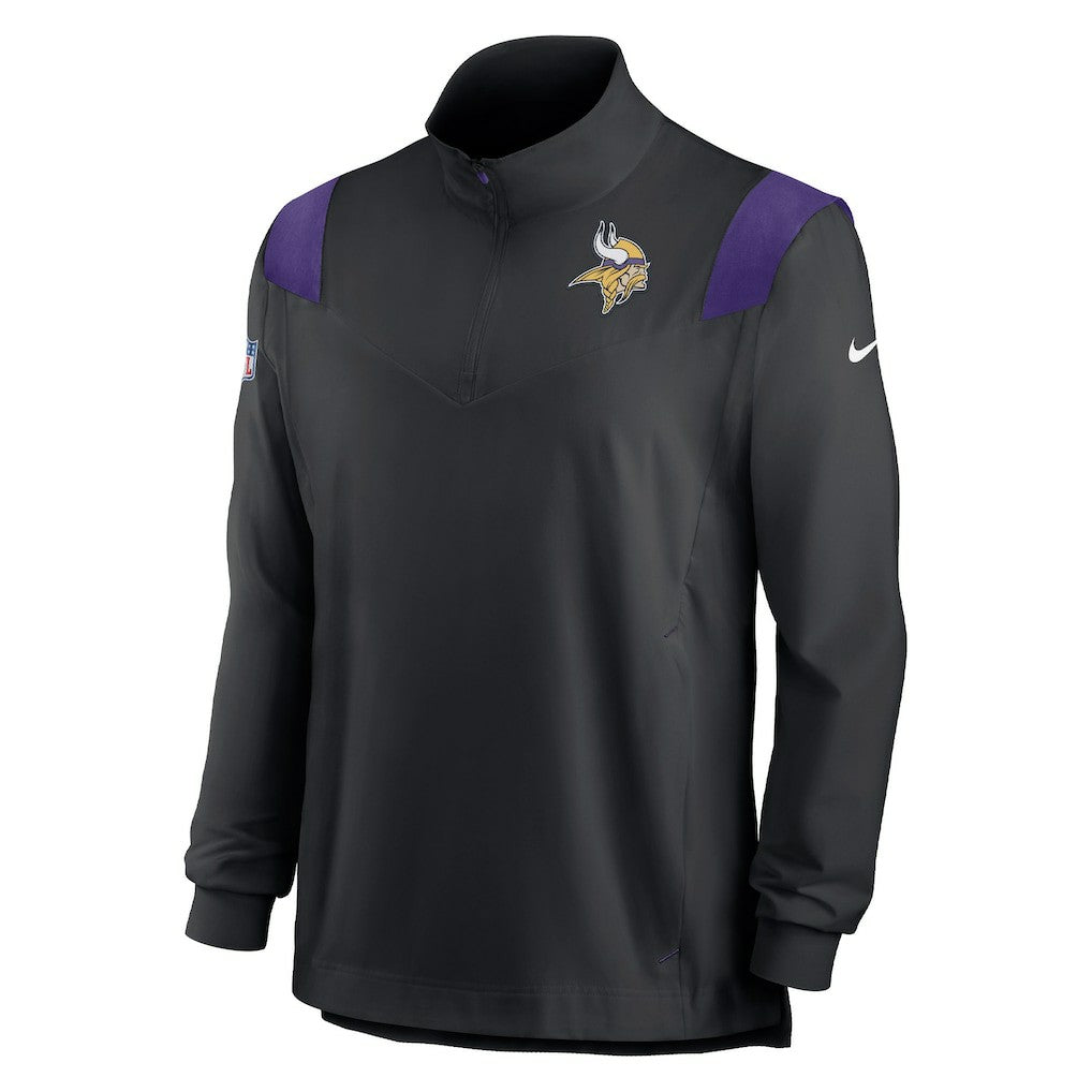 NFL Minnesota Vikings Sideline Coach Chevron Lockup Quarter-Zip Long Sleeve Top