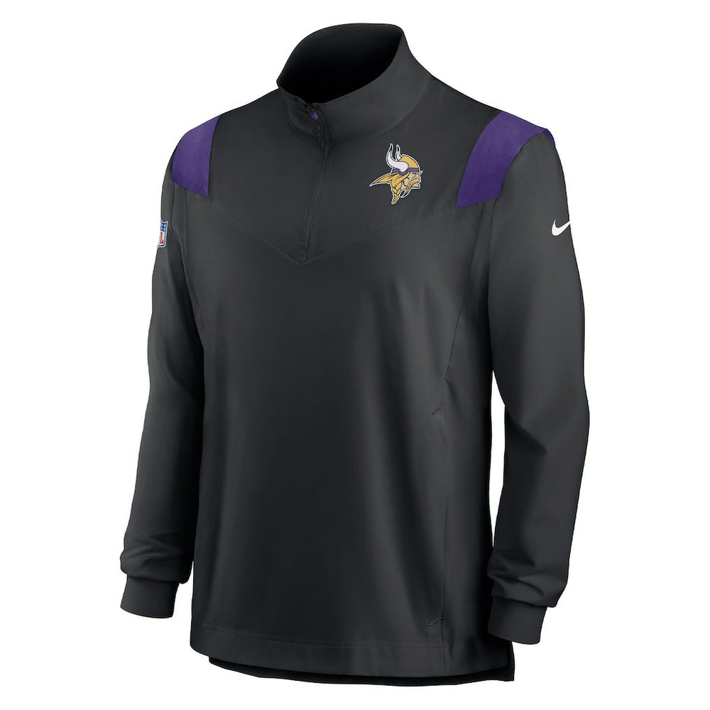 NFL Minnesota Vikings Sideline Coach Chevron Lockup Quarter-Zip Long Sleeve Top