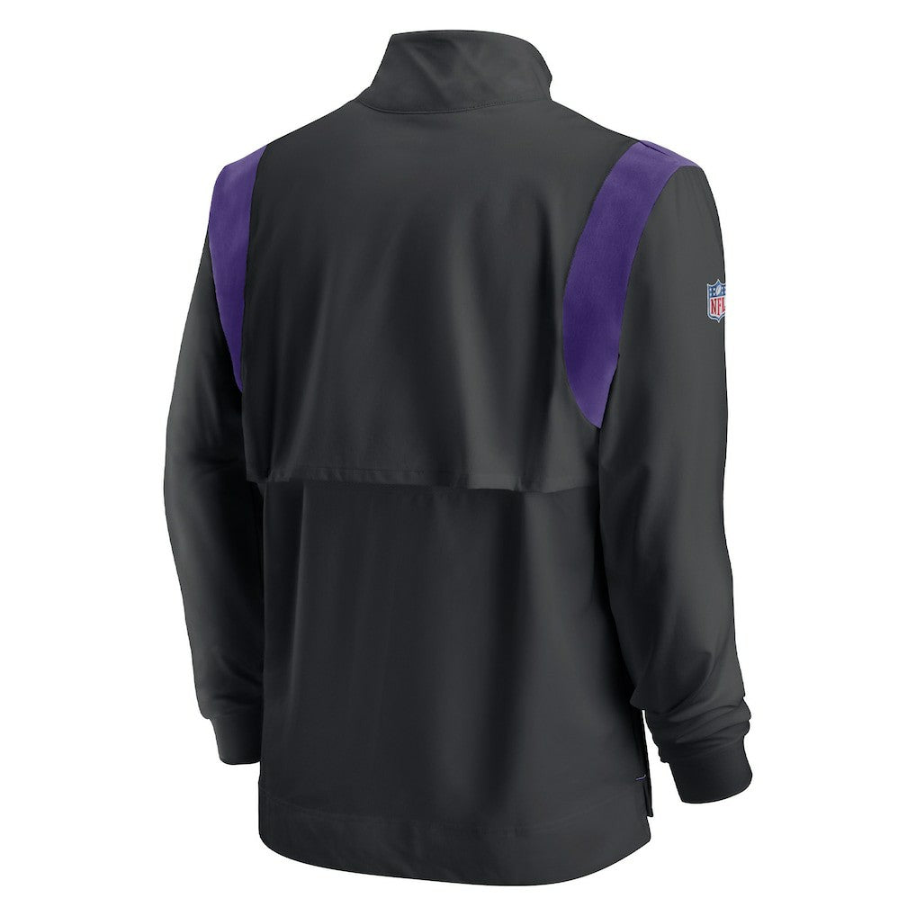 NFL Minnesota Vikings Sideline Coach Chevron Lockup Quarter-Zip Long Sleeve Top