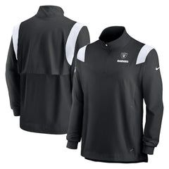 NFL Las Vegas Raiders Sideline Coach Chevron Lockup Quarter-Zip Long Sleeve Top