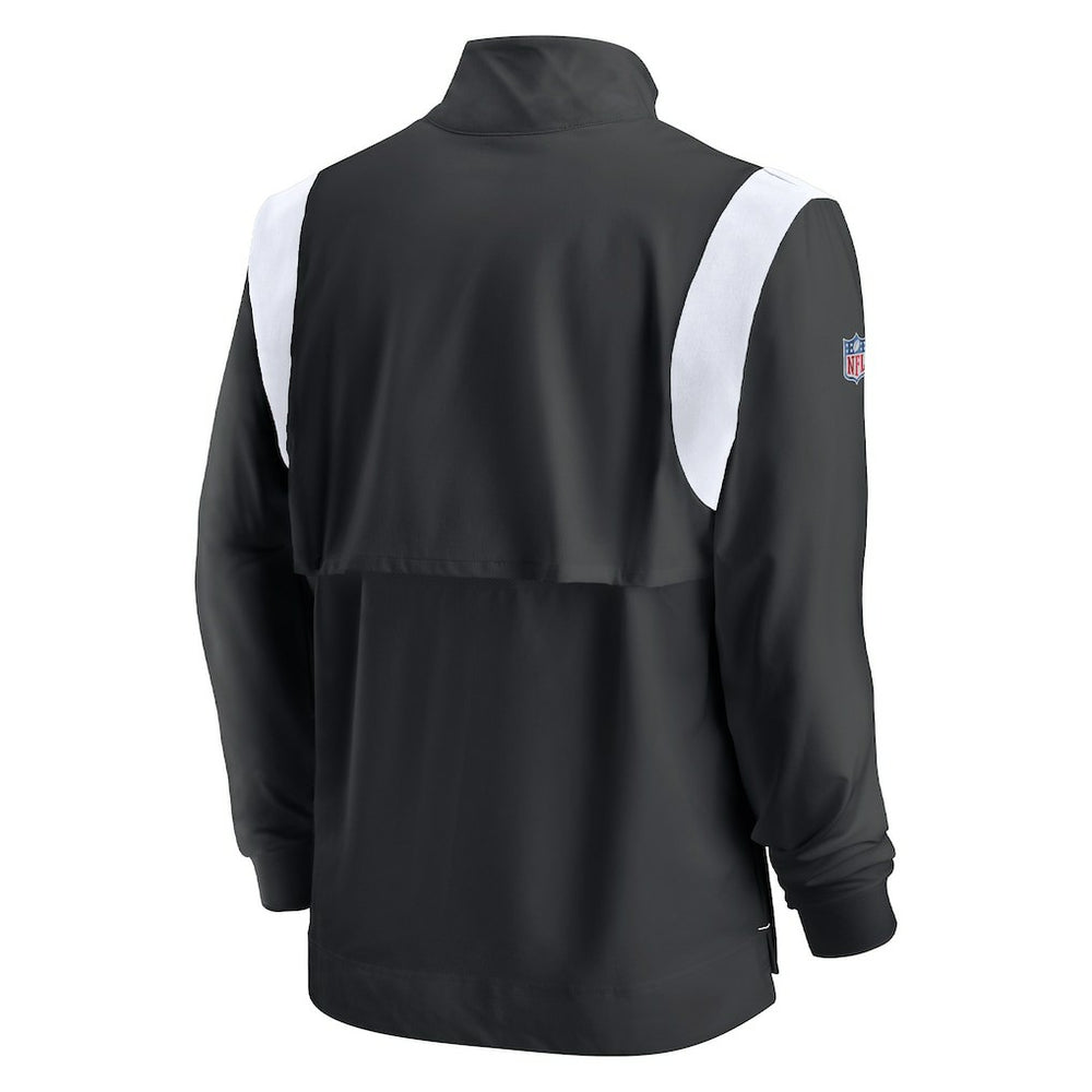 NFL Las Vegas Raiders Sideline Coach Chevron Lockup Quarter-Zip Long Sleeve Top