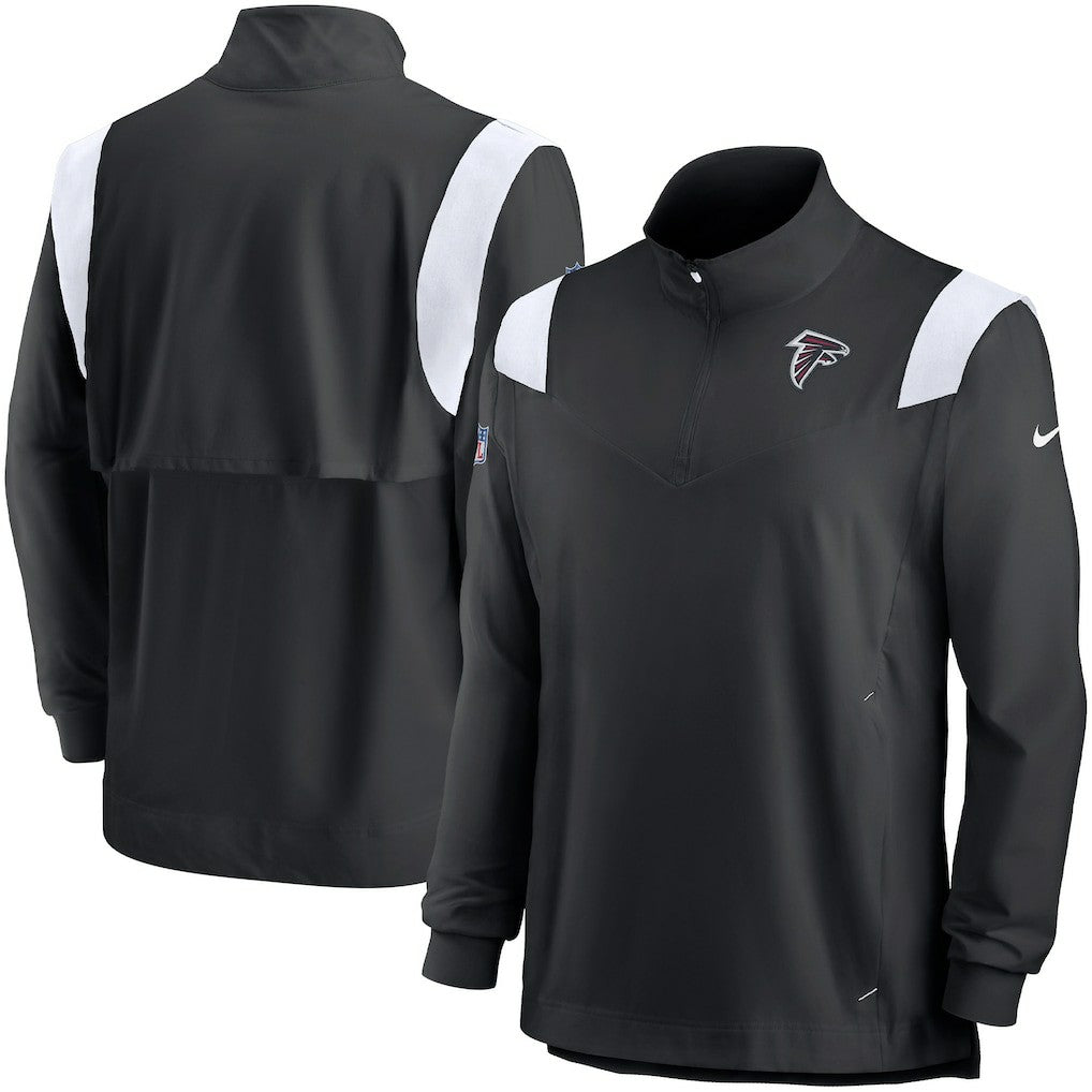 NFL Atlanta Falcons Sideline Coach Chevron Lockup Quarter-Zip Long Sleeve Top
