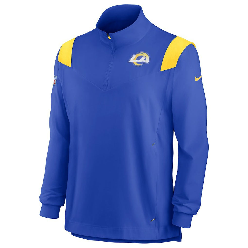 NFL Los Angeles Rams Sideline Coach Chevron Lockup Quarter-Zip Long Sleeve Top
