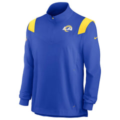 NFL Los Angeles Rams Sideline Coach Chevron Lockup Quarter-Zip Long Sleeve Top