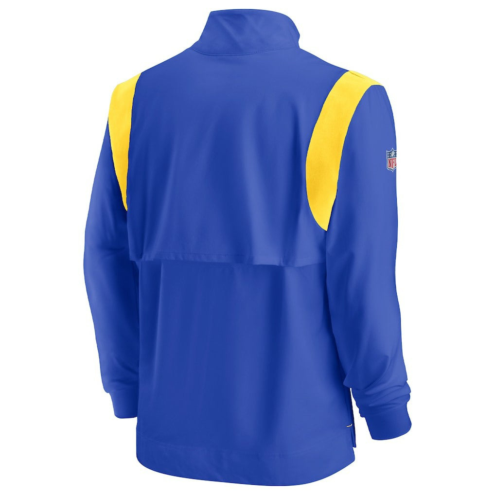 NFL Los Angeles Rams Sideline Coach Chevron Lockup Quarter-Zip Long Sleeve Top