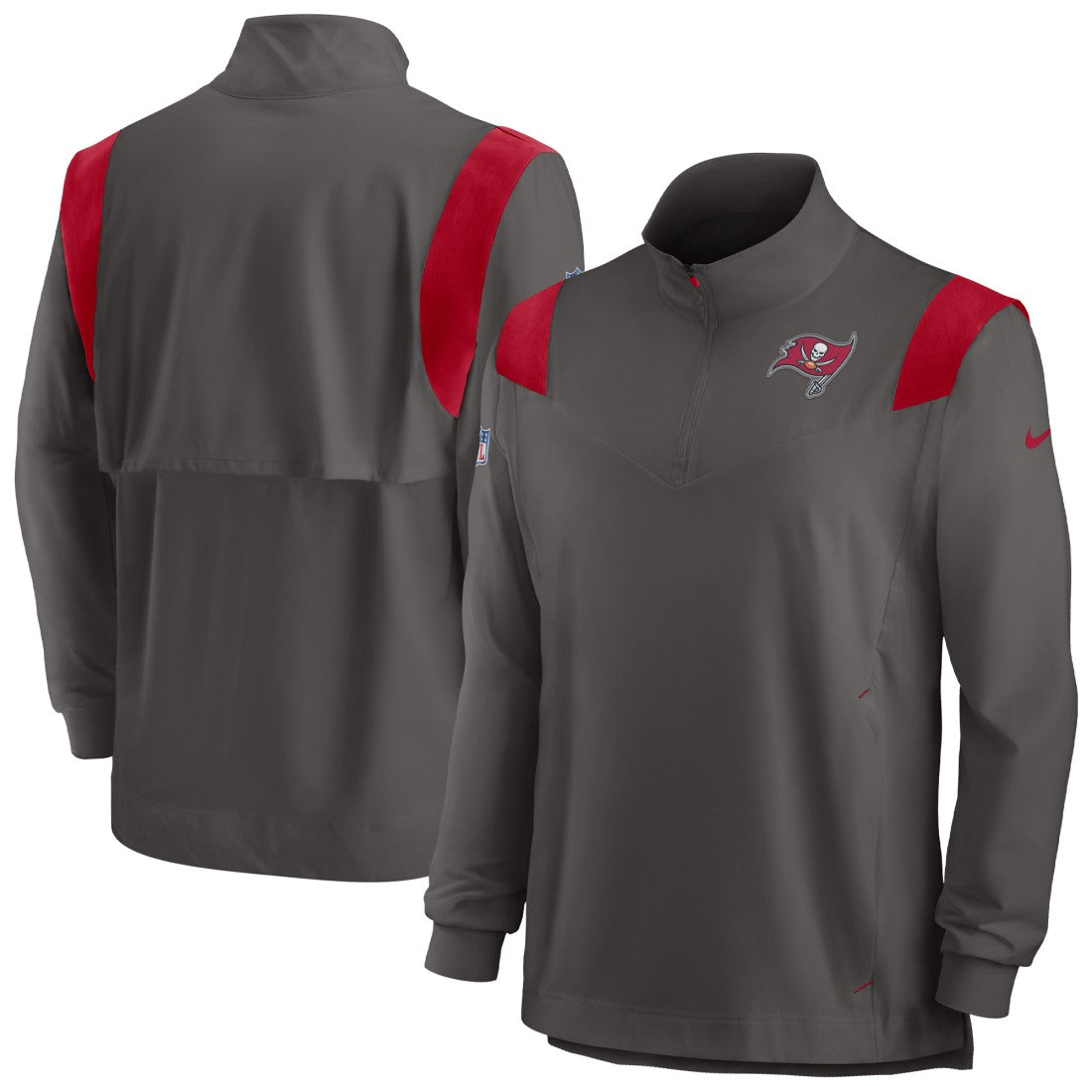 NFL Tampa Bay Buccaneers Sideline Coach Chevron Lockup Quarter-Zip Long Sleeve Top