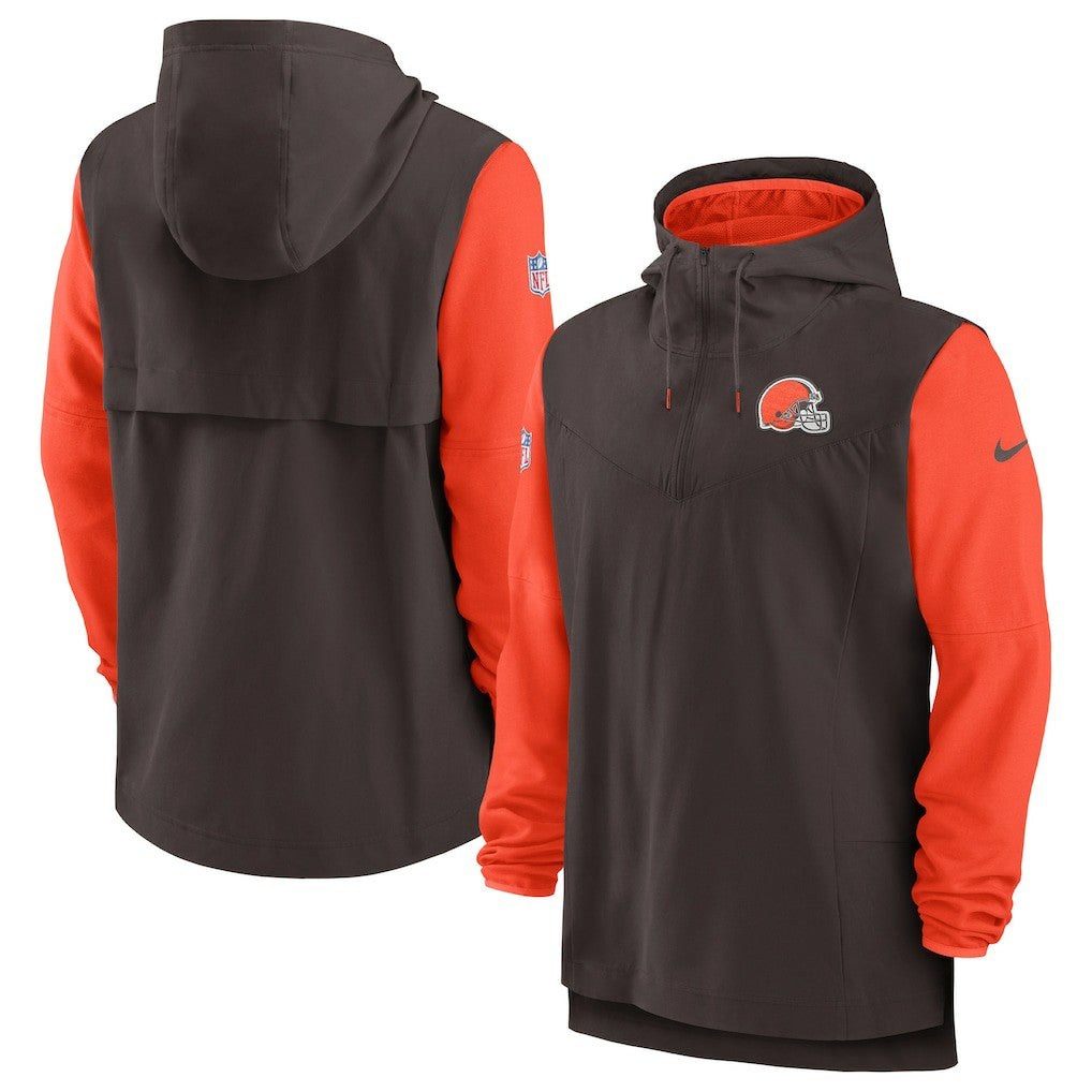 NFL Cleveland Browns Sideline Player Quarter-Zip Hoodie