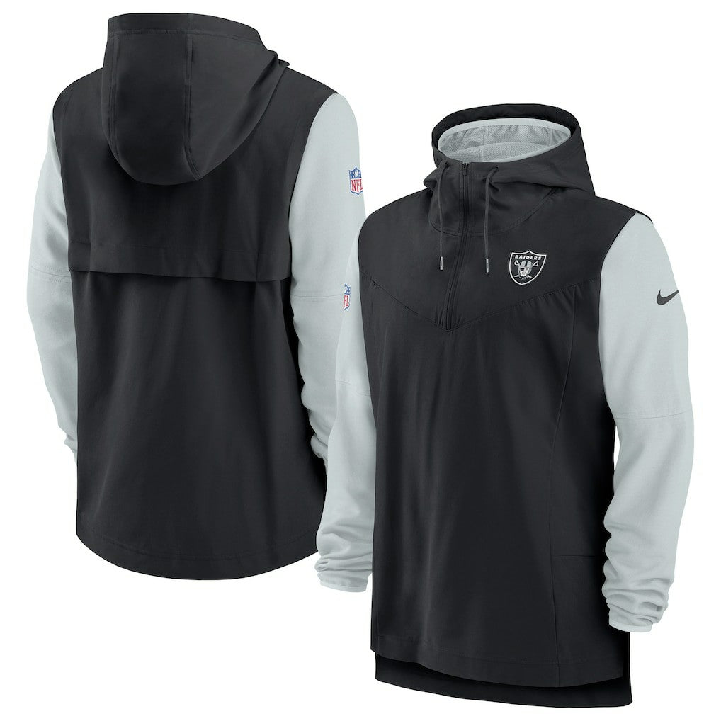 NFL Las Vegas Raiders Sideline Player Quarter-Zip Hoodie Jacket