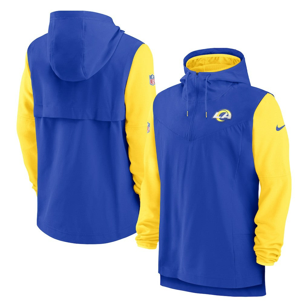 NFL Los Angeles Rams Sideline Player Quarter-Zip Hoodie Jacket