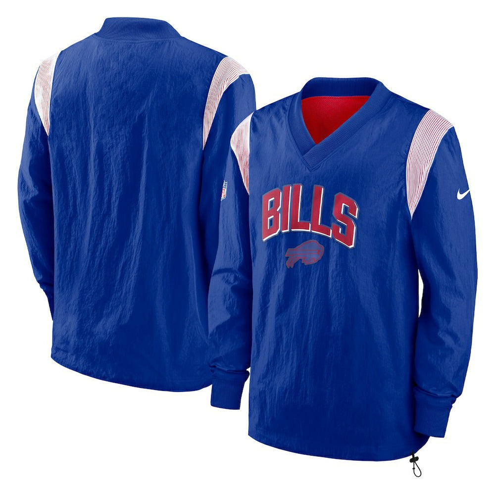 NFL Buffalo Bills Sideline Athletic Stack V-Neck Pullover Windshirt Jacket
