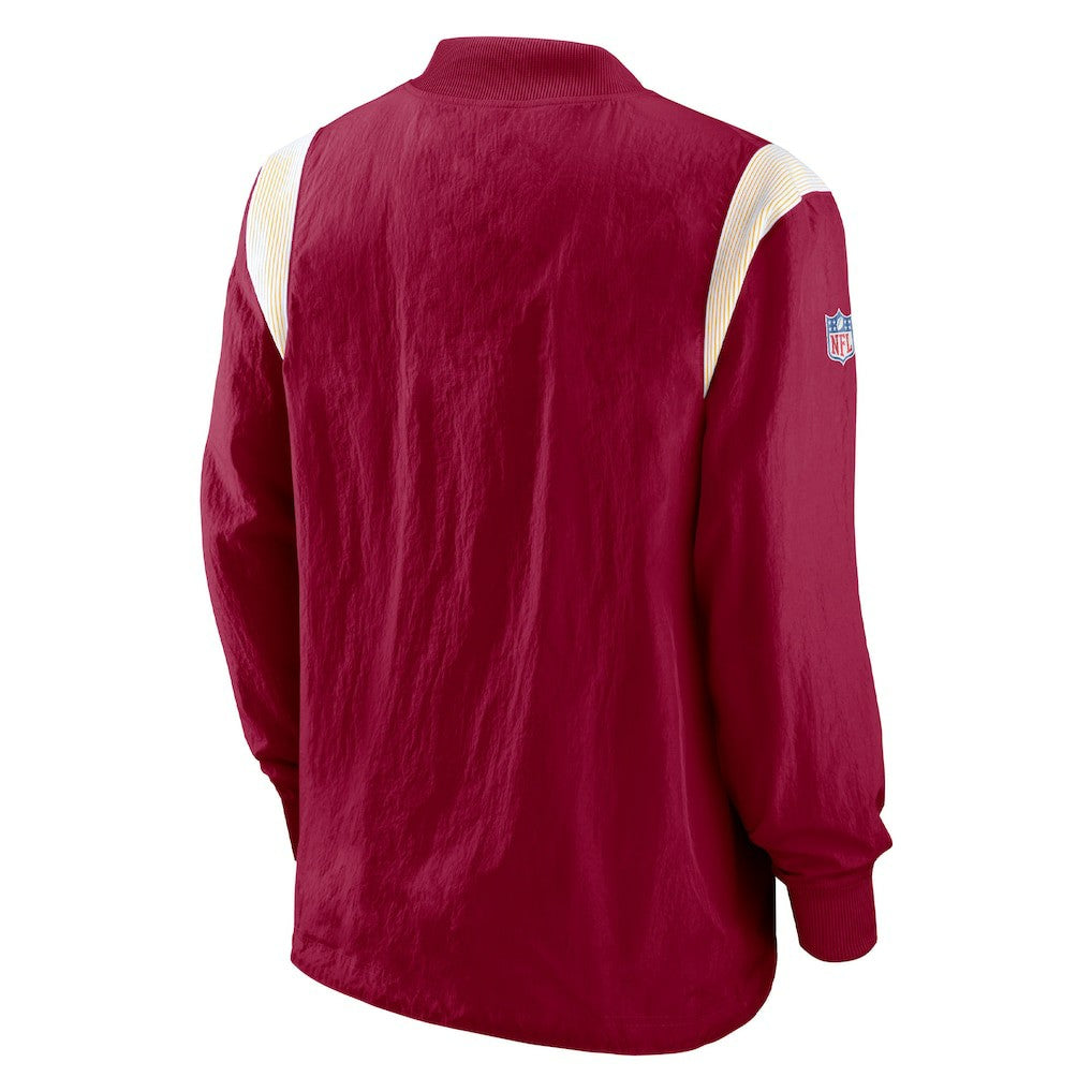 NFL Washington Commanders Sideline Athletic Stack V-Neck Pullover Windshirt Jacket