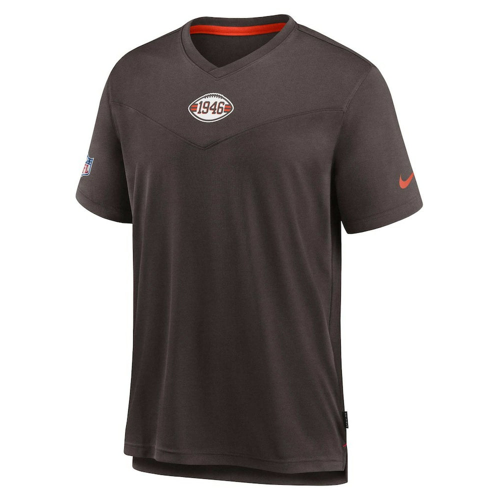 NFL Cleveland Browns Sideline Coaches Vintage Chevron Performance V-Neck T-Shirt