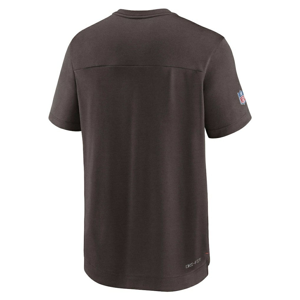 NFL Cleveland Browns Sideline Coaches Vintage Chevron Performance V-Neck T-Shirt