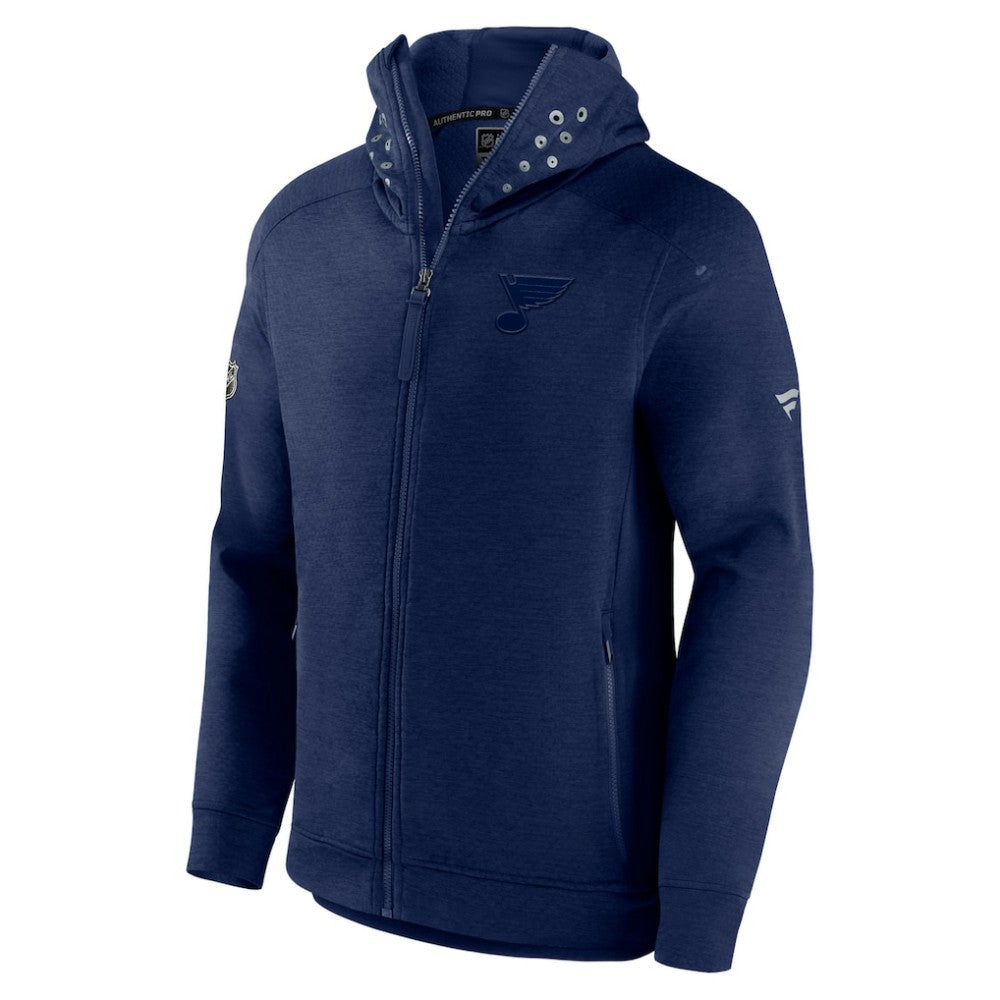 St. Louis Blues Fanatics Authentic Pro Road Tech Lightweight Full-Zip Hoodie Jacket