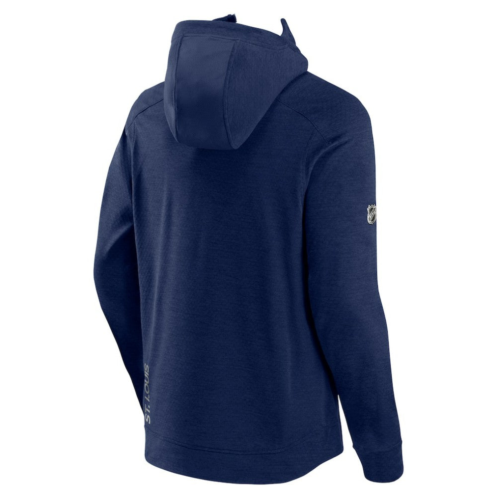 St. Louis Blues Fanatics Authentic Pro Road Tech Lightweight Full-Zip Hoodie Jacket