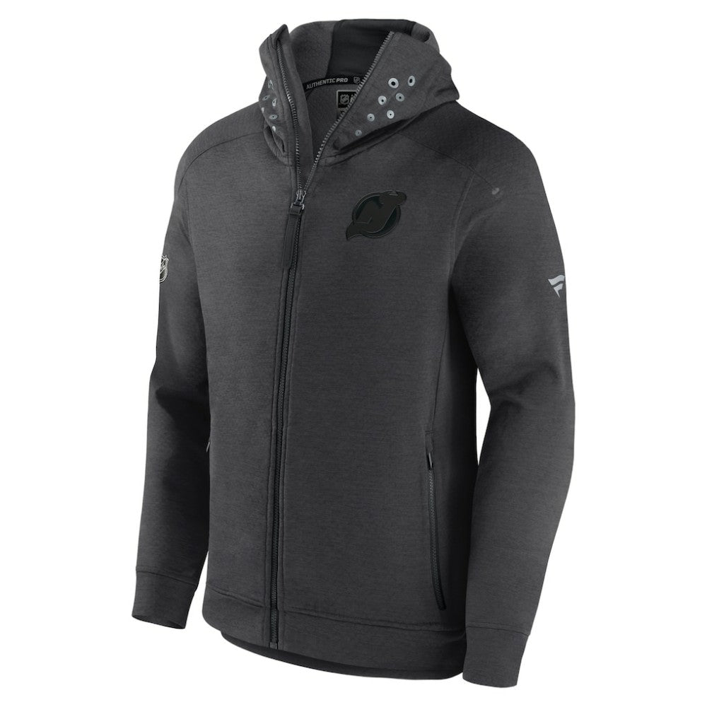 New Jersey Devils Fanatics Authentic Pro Road Tech Lightweight Full-Zip Hoodie Jacket