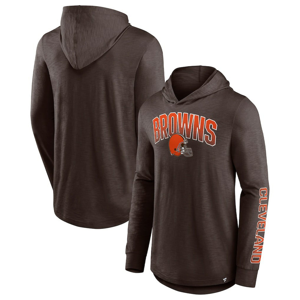 NFL Cleveland Browns Front Runner Long Sleeve Hooded T-Shirt