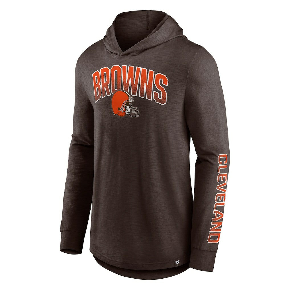 NFL Cleveland Browns Front Runner Long Sleeve Hooded T-Shirt