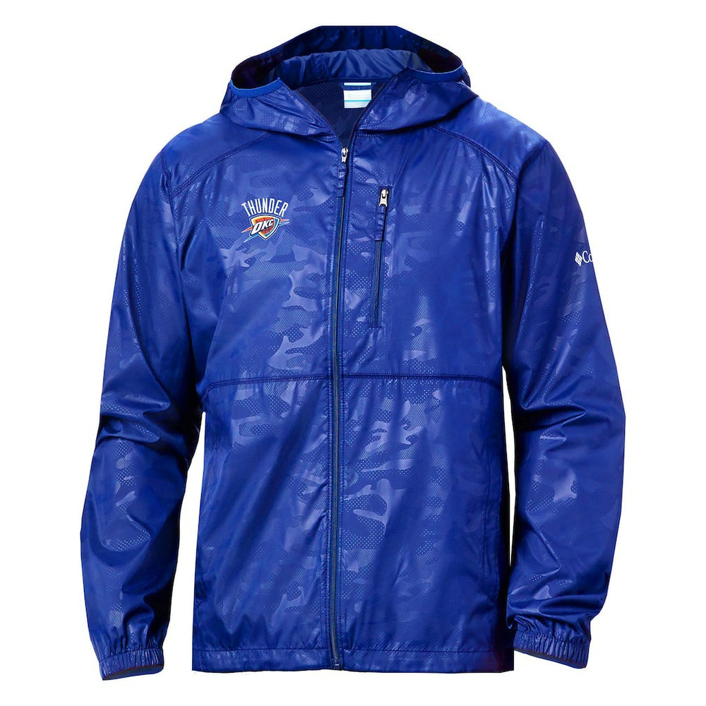Oklahoma City Thunder Camo Flash Forward Full-Zip Windbreaker Jacket - Blue | Columbia discount