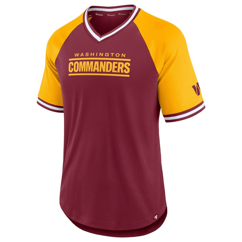 NFL Washington Commanders Second Wind Raglan V-Neck T-Shirt