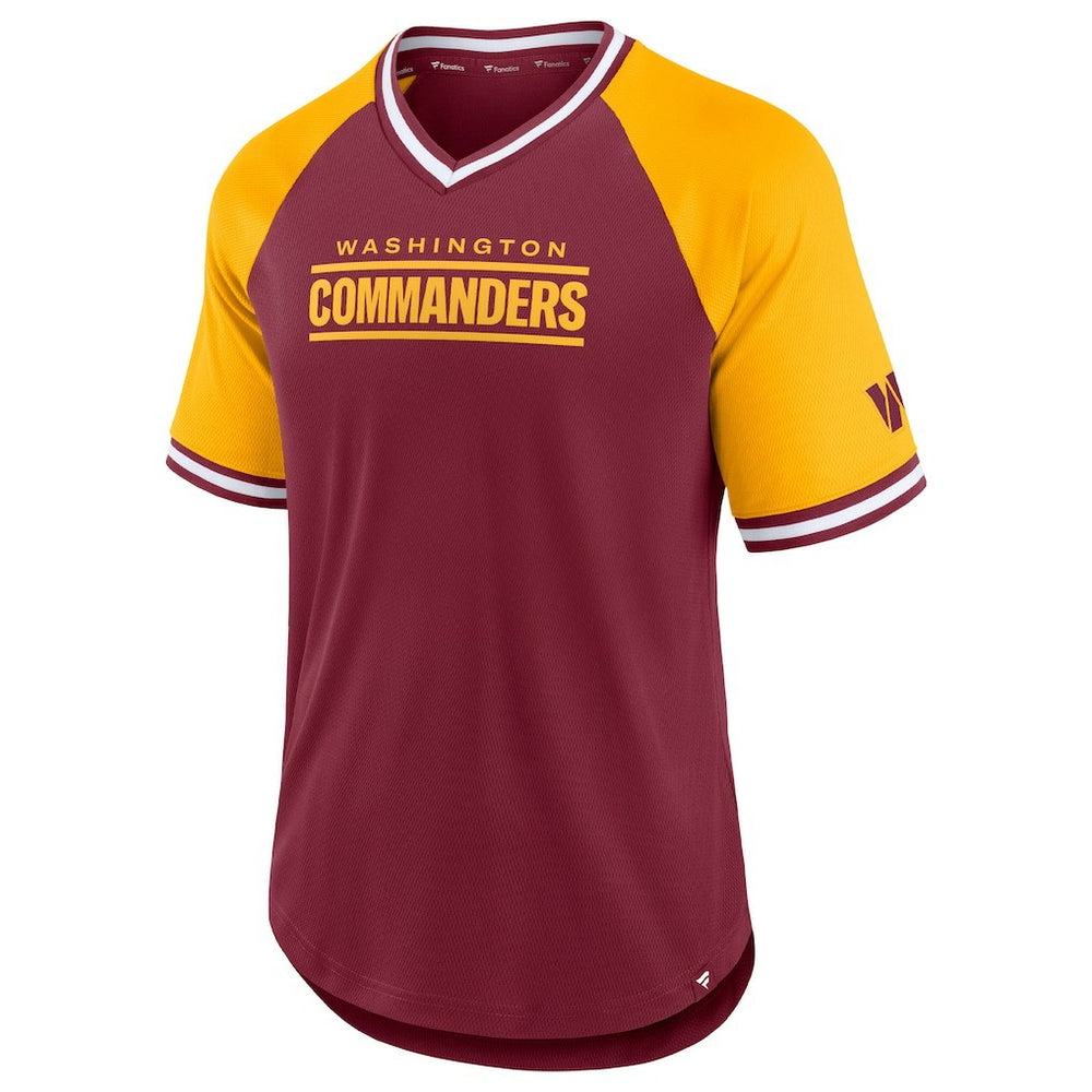 NFL Washington Commanders Second Wind Raglan V-Neck T-Shirt