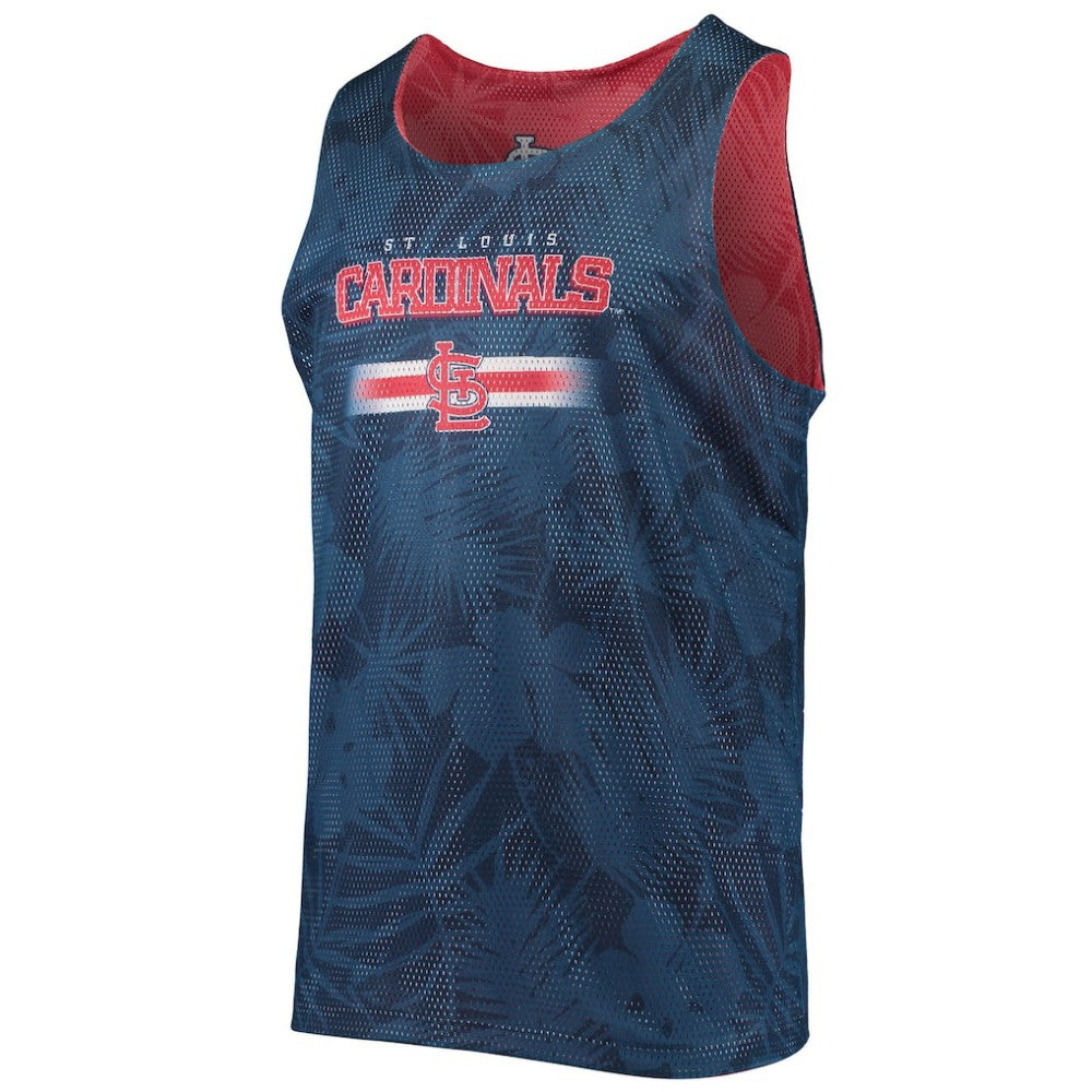 St. Louis Cardinals FOCO Floral Reversible Mesh Tank Top - Red