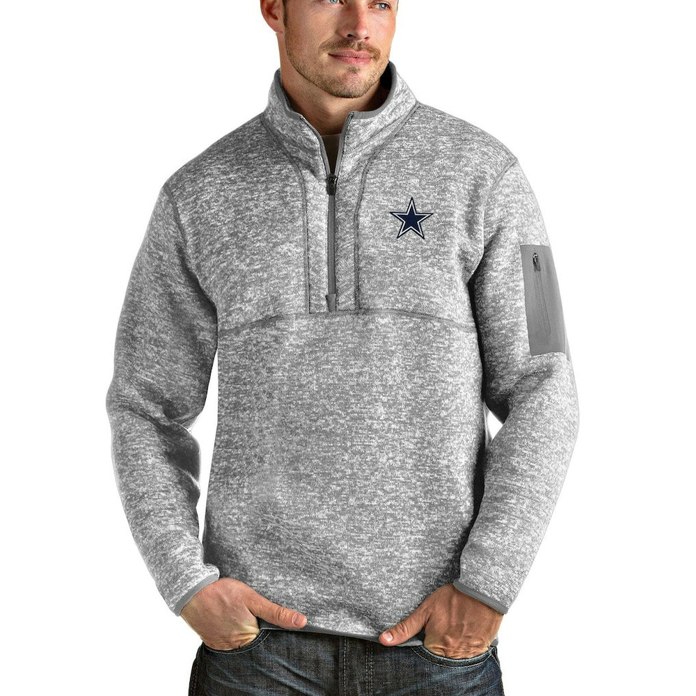 NFL Dallas Cowboys Antigua Fortune Quarter-Zip Pullover Jacket