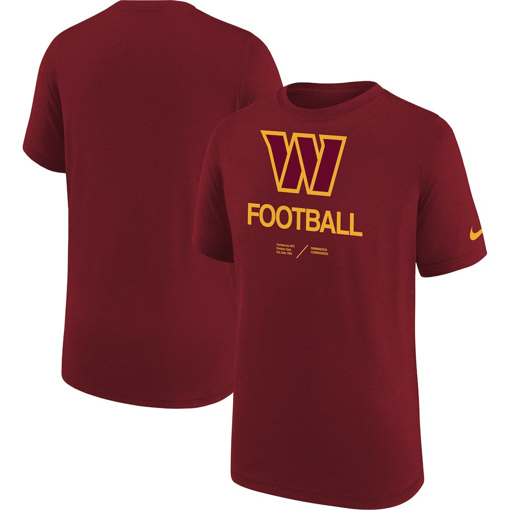 NFL Washington Commanders Youth Sideline Legend Performance T-Shirt