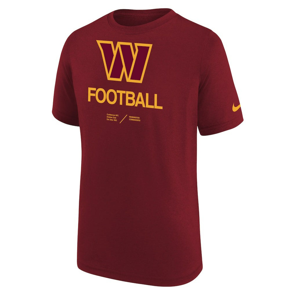 NFL Washington Commanders Youth Sideline Legend Performance T-Shirt