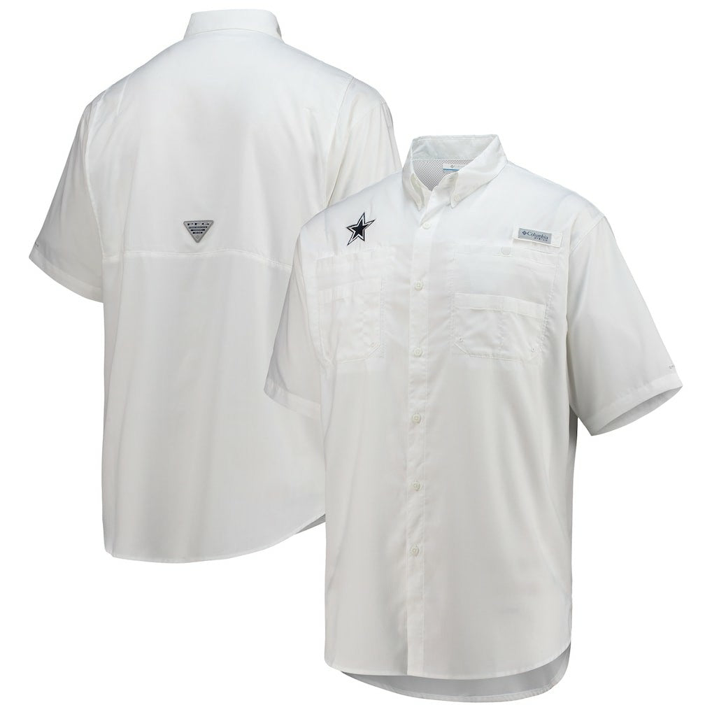 NFL Dallas Cowboys Tamiami Omni-Shade Button-Down Short Sleeve Shirt