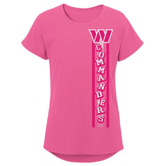 NFL Washington Commanders Girls Youth Logo Fair Catch Dolman T-Shirt